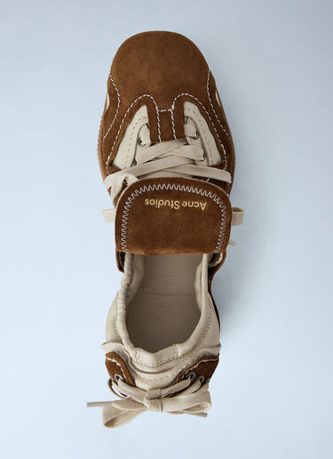 Acne Studios Suede Overlays Ballerina Sneakers Brown acn0265050