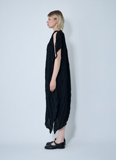 Issey Miyake Wrinkled And Twisted Dress Black ism0261002