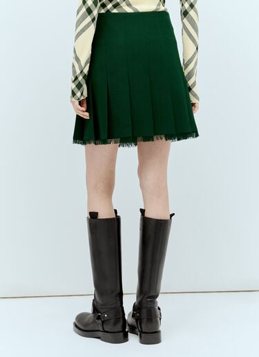 Burberry 羊毛短褶裙 绿色 bur0255035