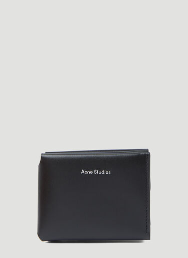 Acne Studios Leather Folded Wallet Black acn0154054