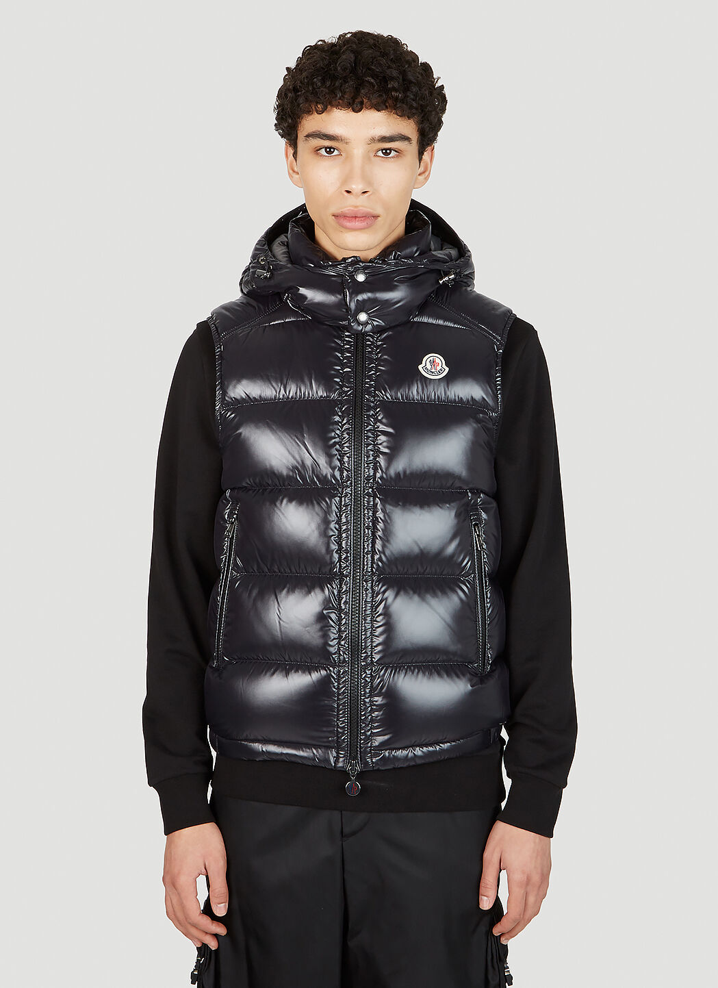 Moncler gilet shiny hot sale