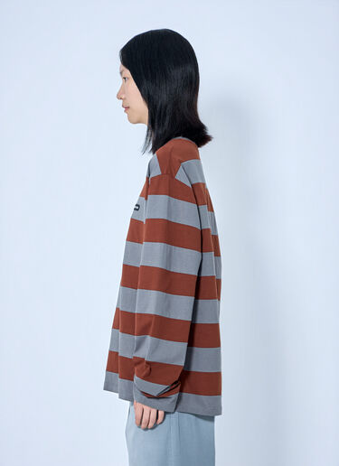 Miu Miu Striped Jersey T-Shirt Grey miu0265013