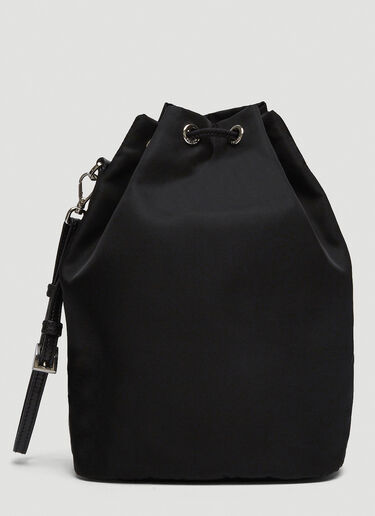 Prada Mini Nylon Bucket Bag Black pra0241026