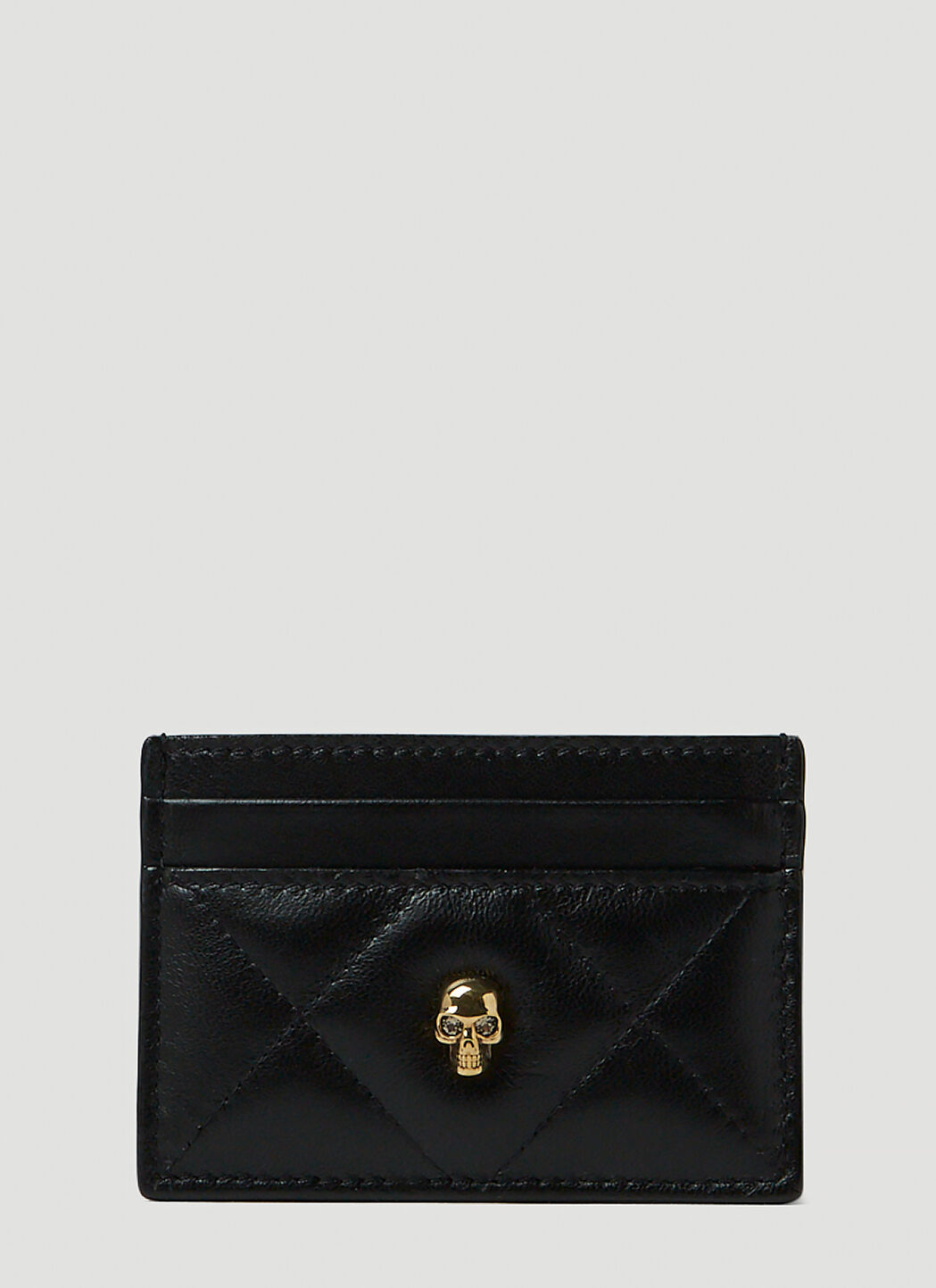 Alexander McQueen Skull Card Holder in Black LN CC