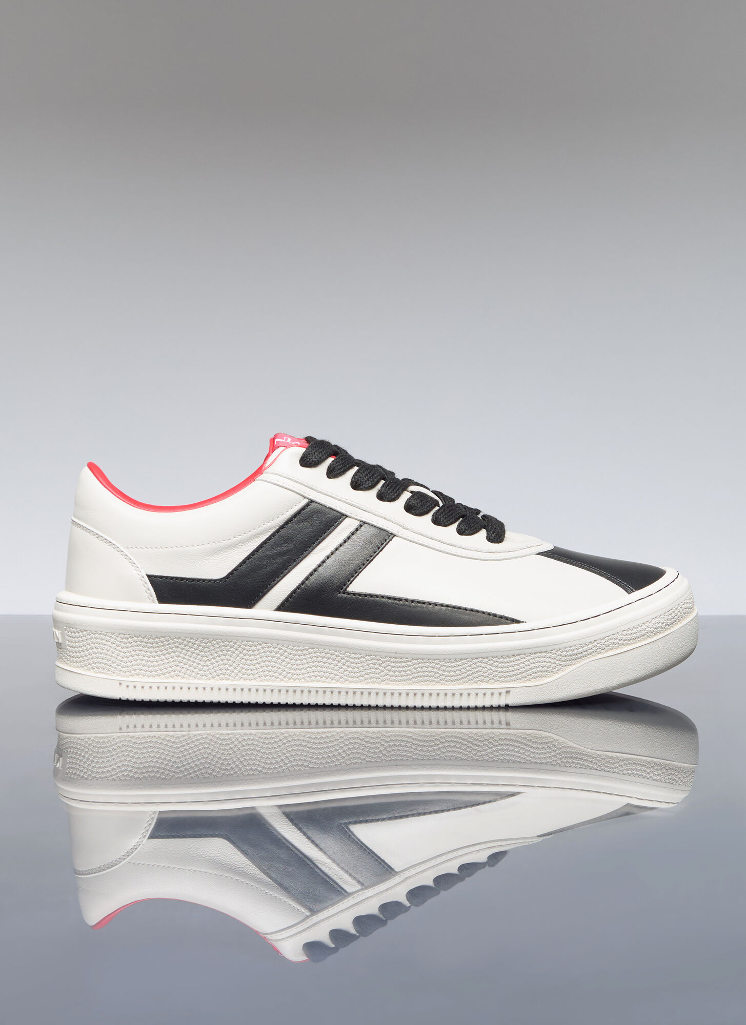 Shop Lanvin X Future Drop 3 Cash Leather Sneakers In White