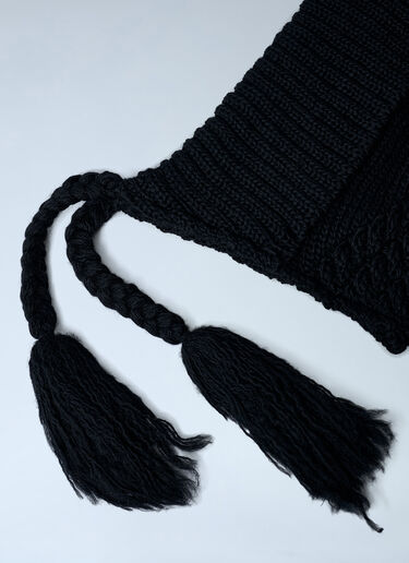 Aran Hooded Hat Yohji Yamamoto Aran Hooded Hat Black yoy0262025