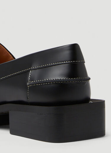 GANNI Leather Loafers Black gan0250066