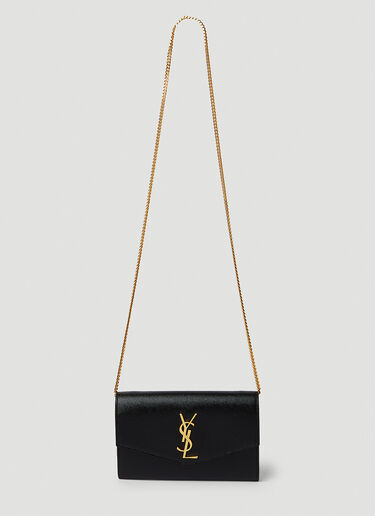 Saint Laurent Envelope Chain Shoulder Bag in Black