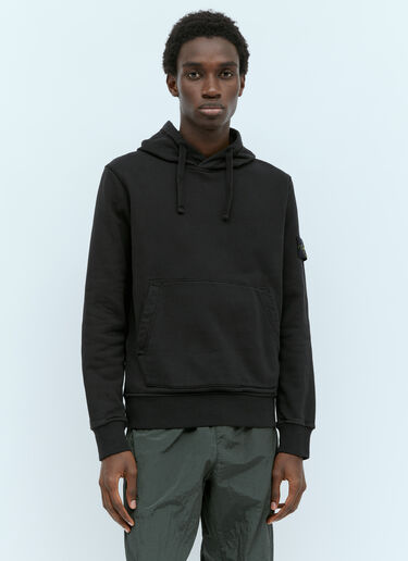 Stone Island 로고 패치 후드 맨투맨 블랙 sto0156063