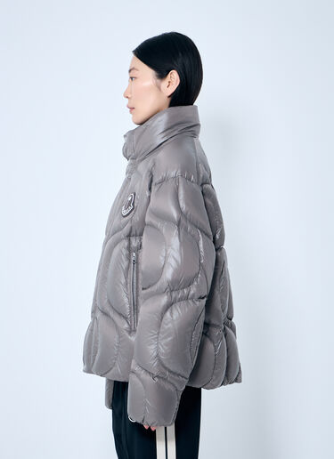 8 Moncler Palm Angels Haunani Short Down Jacket Grey mpa0359001