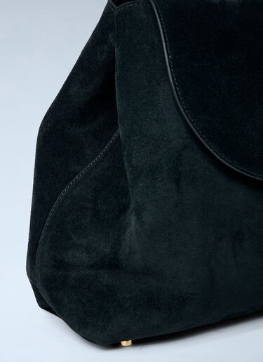 TOTEME T-Lock Suede Satchel Bag Black tot0263072