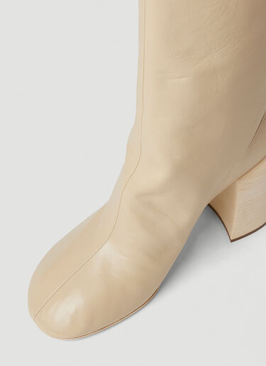 Jil Sander Nikky Stacked Heel Boot Beige jil0246017