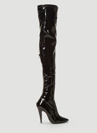 Saint Laurent Aylah Over-The-Knee Boots Black sla0242017