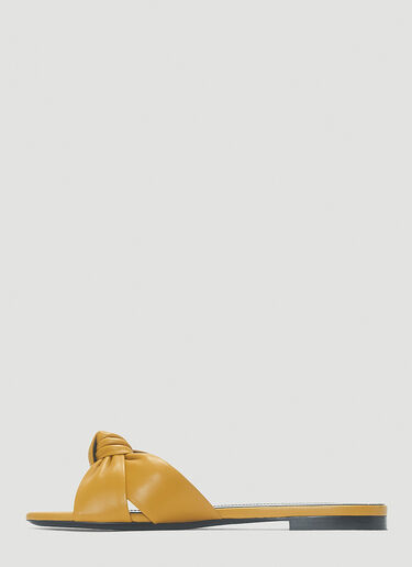 Saint Laurent Bianca Flat Mules Yellow sla0243041