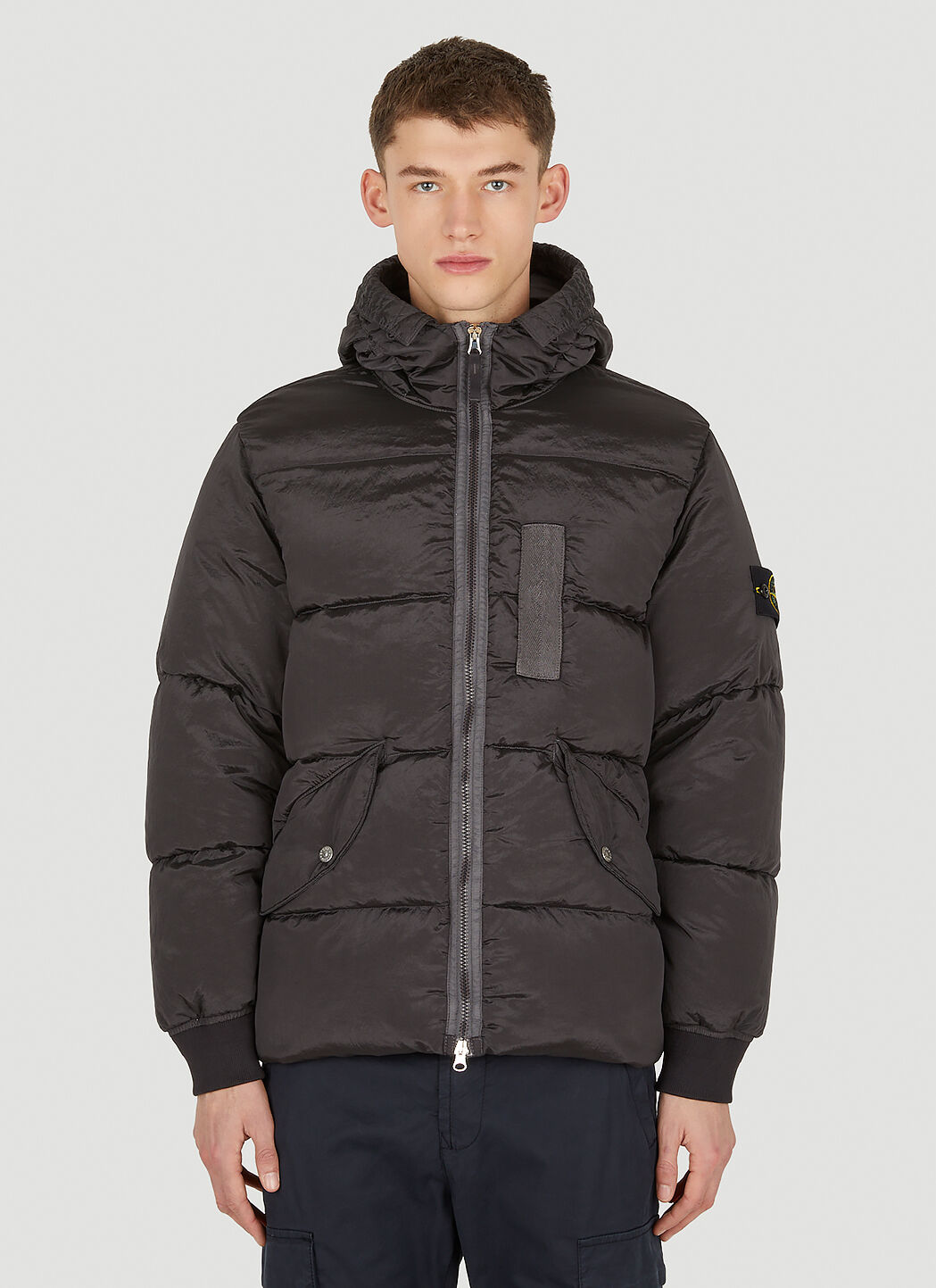 Stone island bubble jacket black sale