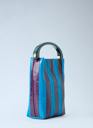 Dries Van Noten Striped Handle Handbag Blue dvn0264033