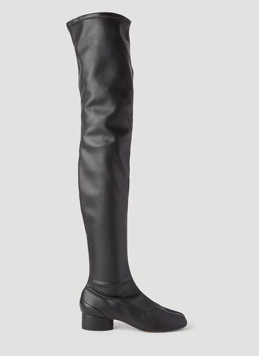 Maison Margiela Tabi Thigh-High Boots Black mla0243069