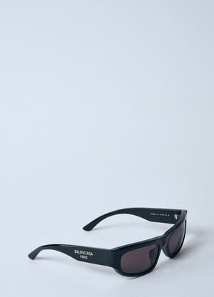 Balenciaga Logo Print Sunglasses Black bcs0360005