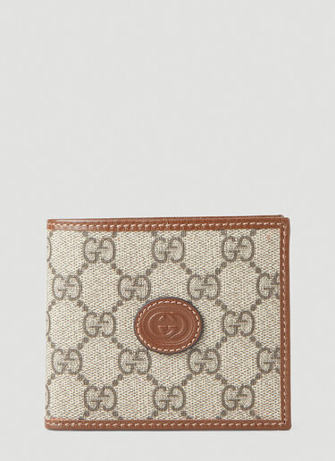 Gucci GG Logo Patch Supreme Wallet Beige guc0147139