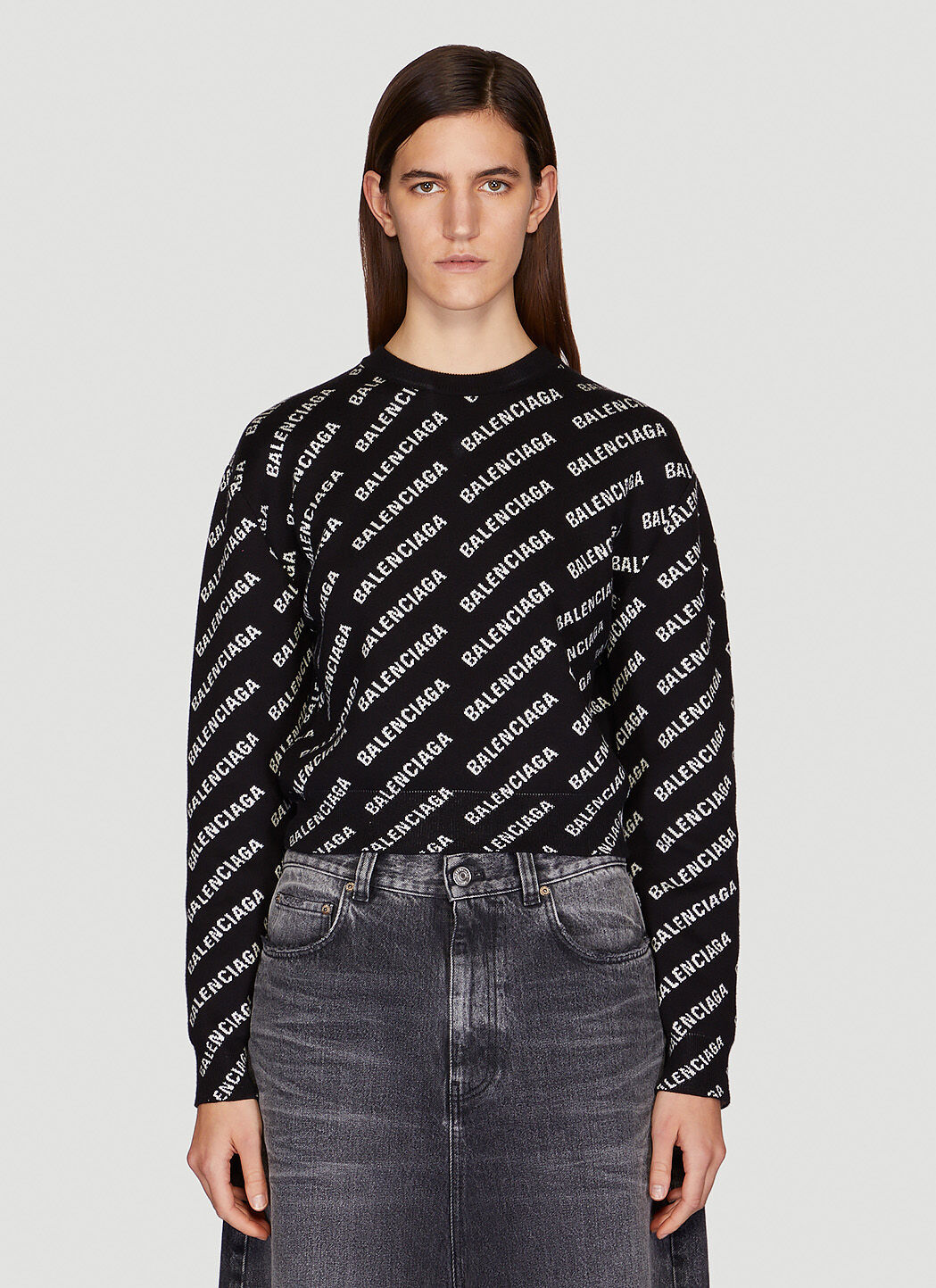 Balenciaga intarsia sweater clearance