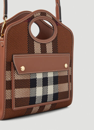 Burberry Pocket Check Mini Shoulder Bag Brown bur0247081
