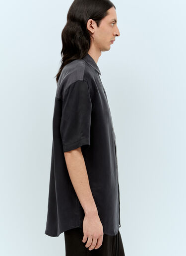 Song for the Mute Panelled Short-Sleeve Shirt Black sfm0156005