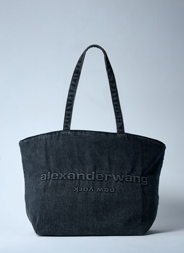 Alexander Wang Denim Punch Tote Bag Grey awg0259044