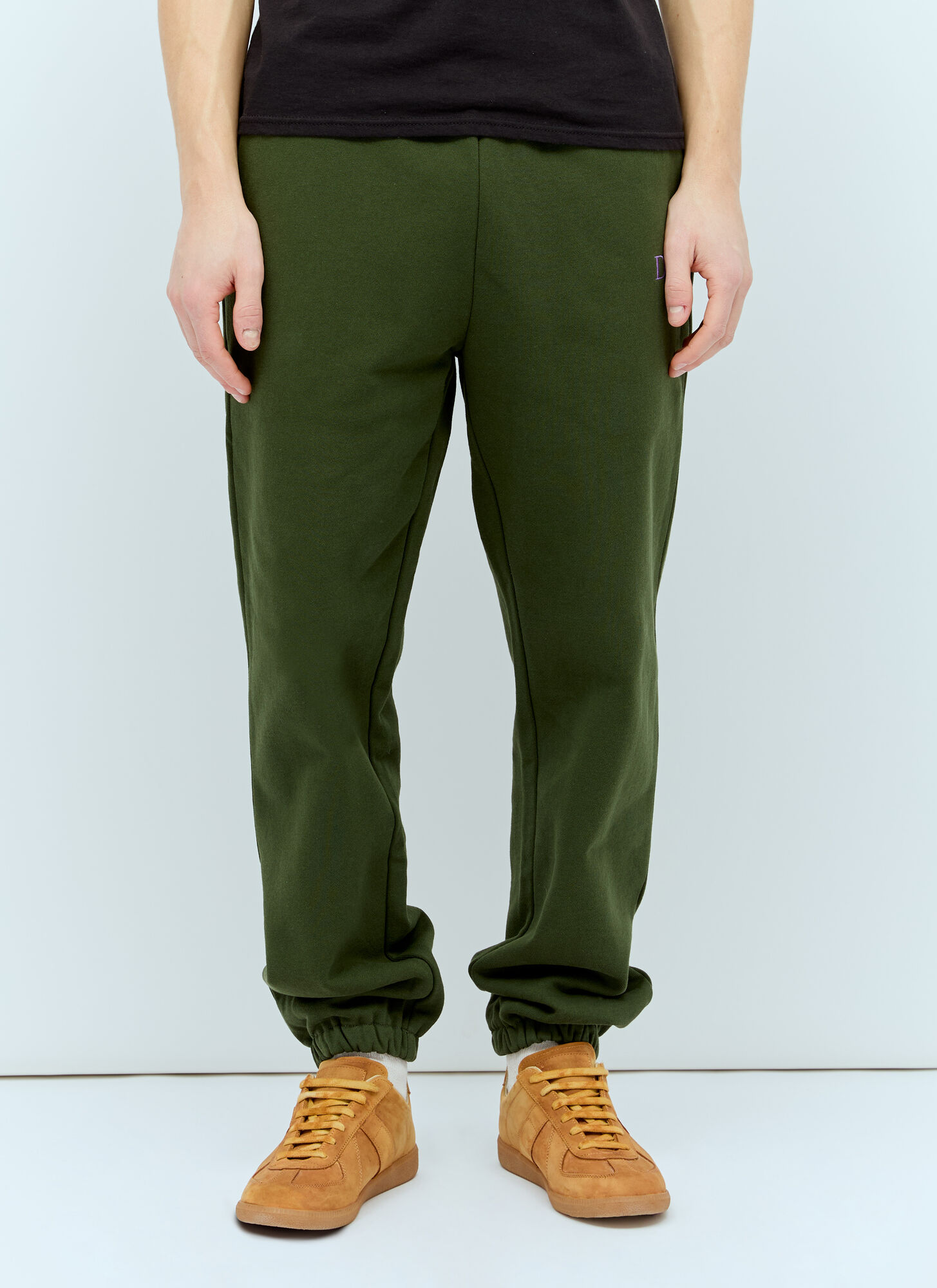 Shop Dime Classic Small Logo Track Pants In Green