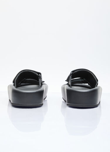 MM6 Maison Margiela Webbing Slip-On Platform Sandals Black mmm0155014