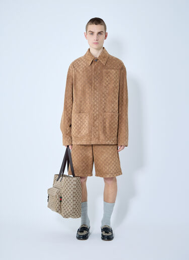 Gucci Embossed GG Suede Jacket Beige guc0159040