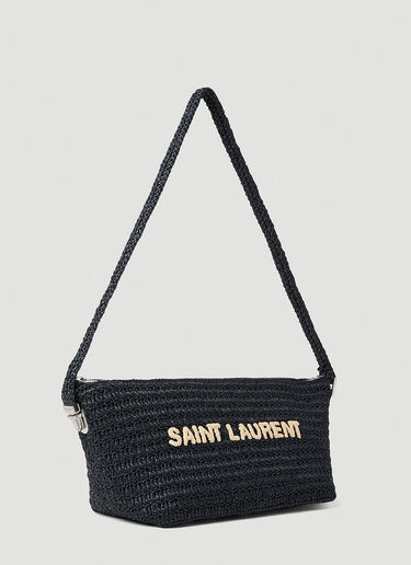 Saint Laurent Le Raffia Shoulder Bag Black sla0151076