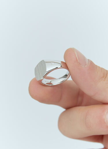 Tom Wood Kay Satin Signet Ring Silver tmw0353018