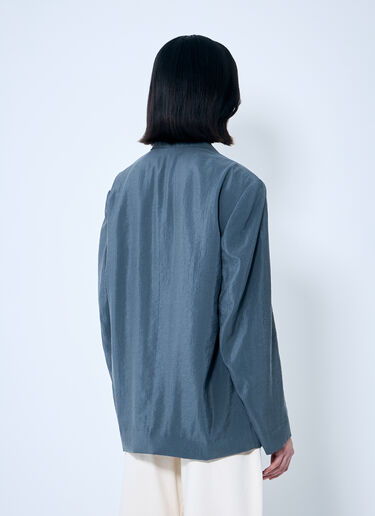 Lemaire Soft Tailored Double-Breasted Blazer Grey lem0260003