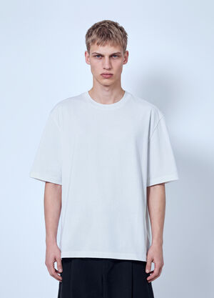 Studio Nicholson Lay Branded Boxy Fit T-Shirt White stn0165032