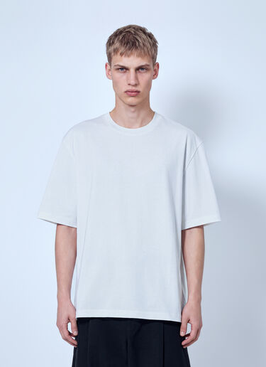 Studio Nicholson Lay Branded Boxy Fit T-Shirt White stn0165032