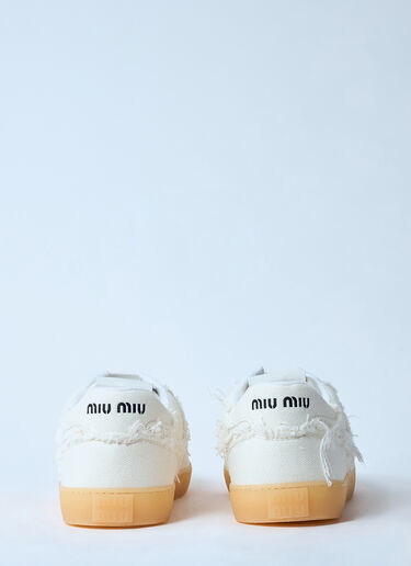 Miu Miu Denim Sneakers White miu0260015