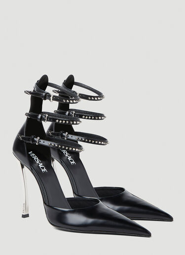 Spiked Pin Point High Heels Versace Spiked Pin Point High Heels Black vrs0251049