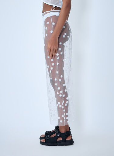 Sheer Floral Overlay Skirt Cecilie Bahnsen Sheer Floral Overlay Skirt White cec0262024
