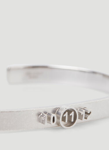 Maison Margiela Logo Numbers Bangle Bracelet Silver mla0148048