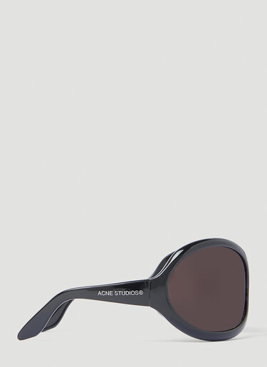Acne Studios Oversized Oval Sunglasses Black cns0354001