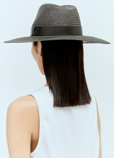 Max Mara Paper Yarn Hat Black max0256036