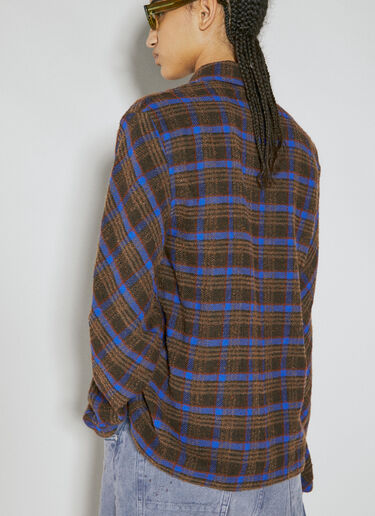 Sanctuary Check Bouclé Shirt Our Legacy Sanctuary Check Bouclé Shirt Brown our0254012