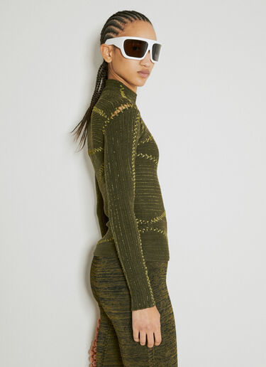 Mummy High Neck Knit Top Isa Boulder Mummy High Neck Knit Top Green isa0253012