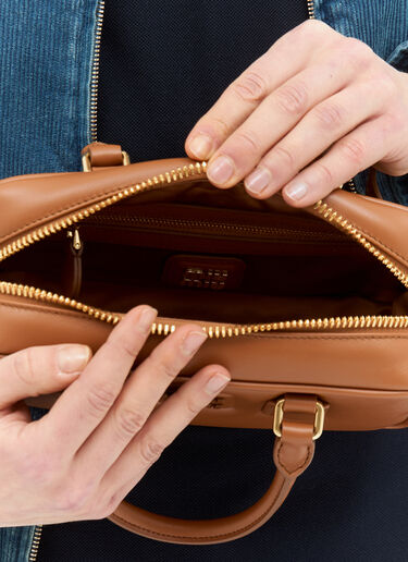 Miu Miu Arcadie Leather Handbag Brown miu0259034
