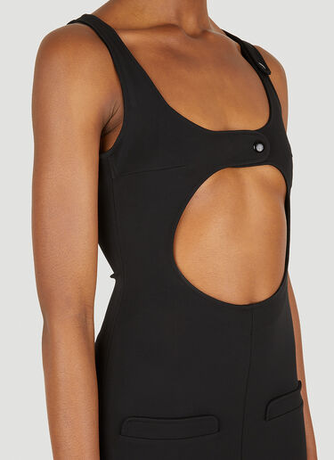 Courrèges 圆形纽扣连衣裙 黑色 cou0247011