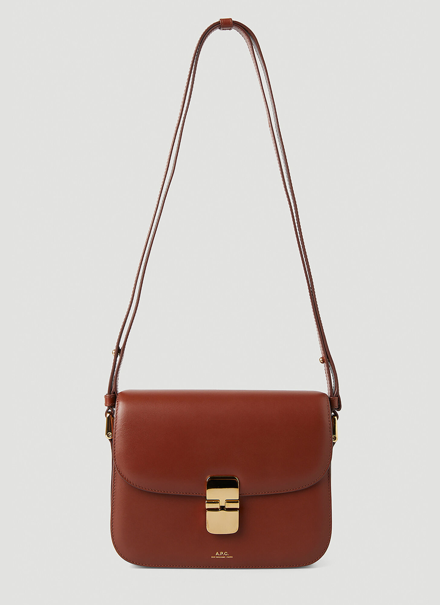 Shop Apc Grace Small Shoulder Bag In Brown