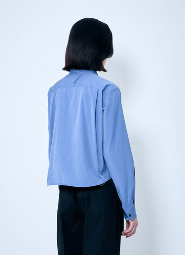 Button-Down Shirt With Wire Hem Prada Button-Down Shirt With Wire Hem Blue pra0260025