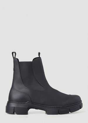 GANNI Recycled Rubber City Boot #000000 gan0246032