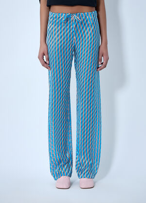 Dries Van Noten Drawstring Wide-Leg Trousers Blue dvn0263005