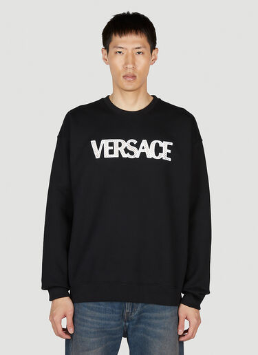 Versace Mesh Logo Sweatshirt Black ver0152014